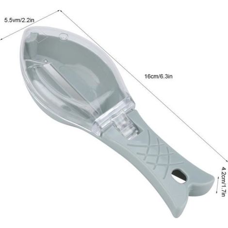 Peau du poisson brosse de grattage grattoir Enlève rapidement cuisine en plastique (1/4)