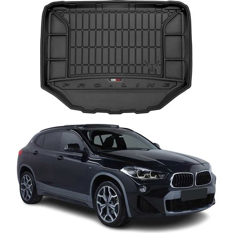 Tapis de Coffre 3D TPE Premium Compatible avec BMW X2 F39 2018 à 2023 Plancher inférieur du Coffre, Bac de Protection de Coffre Antidérapant Revêtement de Coffre pour Voiture Noir (1/5)
