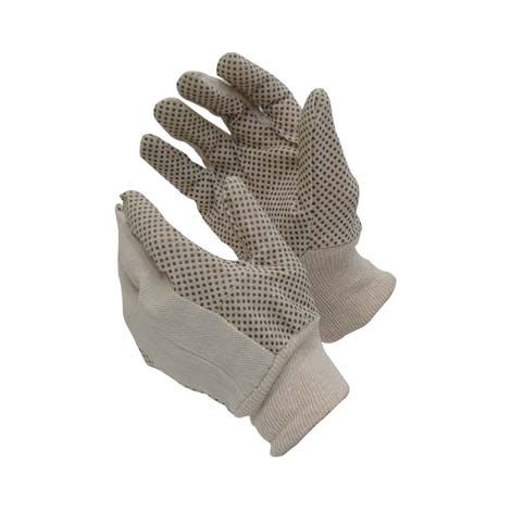 GUANTO PVC NERO PUNTINATO - MAGLIA COTONE BIANCO UOMO- 12 paia