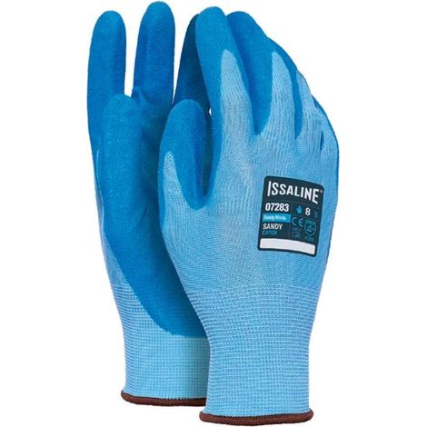ISSALINE guantes poliester nylon nitrilo sandy catch talla 8