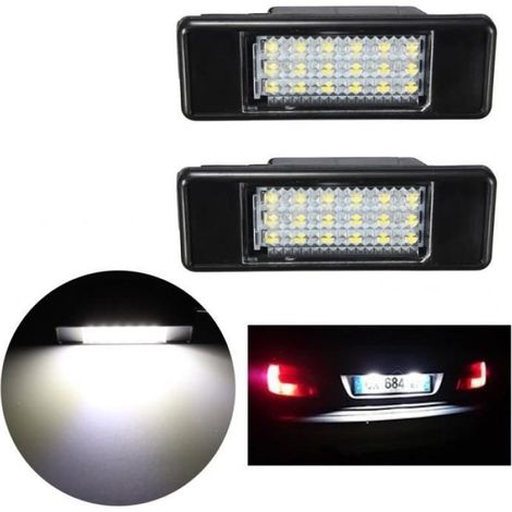 Eclairage Plaque D Immatriculation - LED SMD Blanc 6000K - Pour Voitures Peugeot Et Citroen - 2 Unites (1/4)