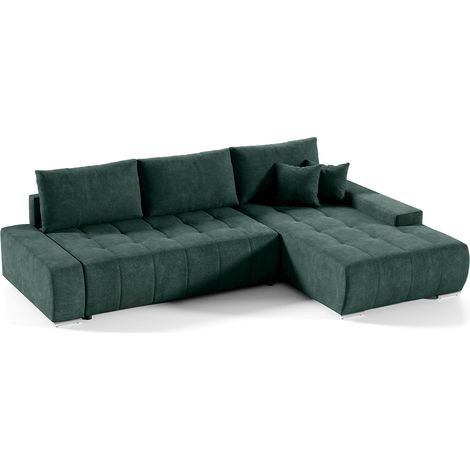 Ecksofa, gerade, umwandelbar, 4-sitzig, mit Truhe Jonas Grün