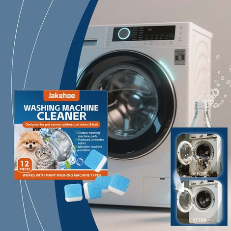 Washing Machine Cleaning Sheets - Cleans the washing machine drum, removes stains and odors, leaves a pleasant fragrance. Household cleaning sheets - 12 pieces (1/5)