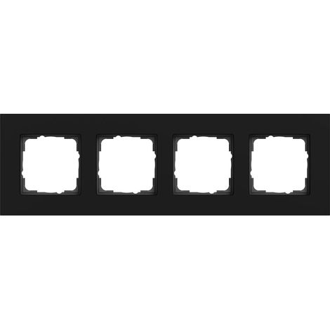 Gira Abdeckrahmen 4f Gira Esprit Alum.Schwarz m(lack.) [0214409], 0214 409