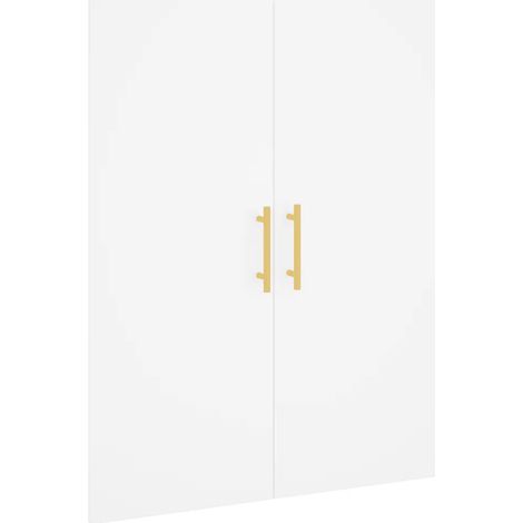 Armadio da parete bianco dal design moderno 69,5 x 34 x 90 cm pratico salva-spazio in legno ingegnerizzato bianco 020048576