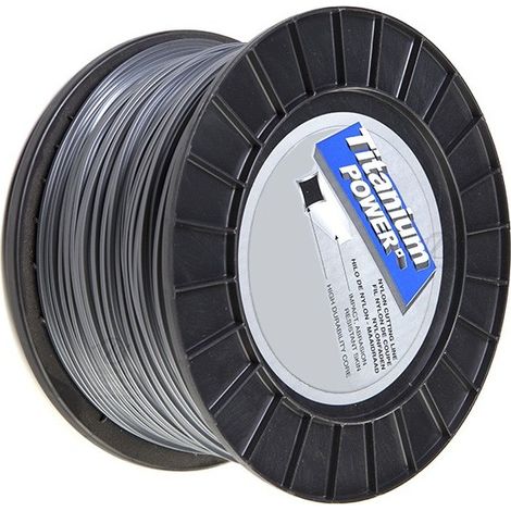 Fil débroussailleuse Carré 2,5 mm x 191 m Titanium Power (1/5)