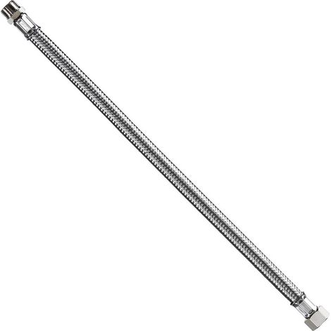 Attacco flessibile DN10 treccia acciaio inox AISI 304 - maschio/femmina - Misura 3/8" x 3/8" L.50 cm 0093MF33050 (1/2)
