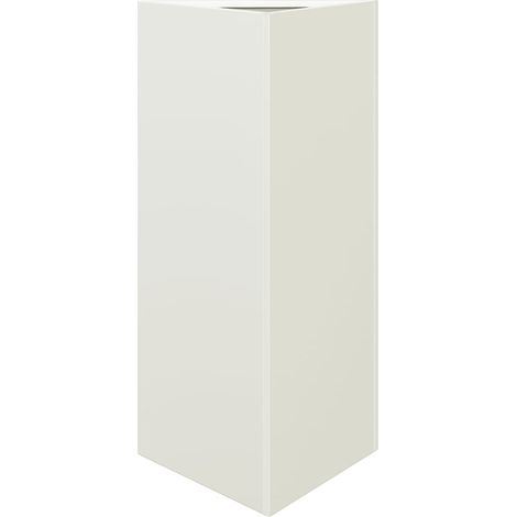 Vaso per fioriera aiuola rialzata piante fiori terrazza triangolare giardino 40 x 34,5 x 70 cm acciaio bianco 020038809
