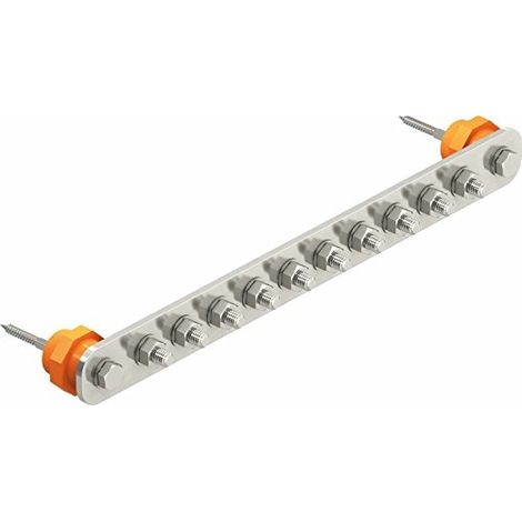 OBO Bettermann Barra equipotenziale BigBar / 10 connessioni 10xM10 acciaio inossidabile, inossidabile A2 1.4301, 5015866