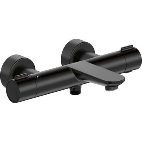 Duravit Wave - Miscelatore termostatico per vasca da bagno, nero opaco WA5220000046 (1/2)