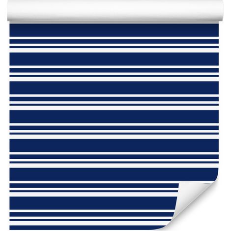 Papier peint à carreaux bleus et bleu marine pour salon et chambre 50x1000 cm (1/5)