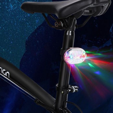 Feu arrière vélo LED blanc, lampe selle vélo extérieur, signal danger rouge sécurité cycliste, éclairage arrière vélo blanc. (1/5)