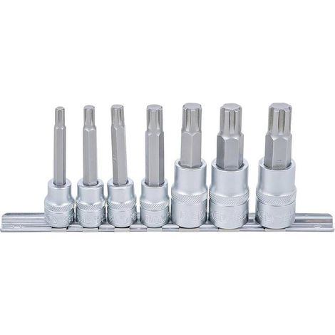 Jeu de Douilles et Embouts 7 pcs - Profil Cannelé M6-M14 - 10 mm (3/8) et 12,5 mm (1/2) - Précision et Polyvalence - D-Work