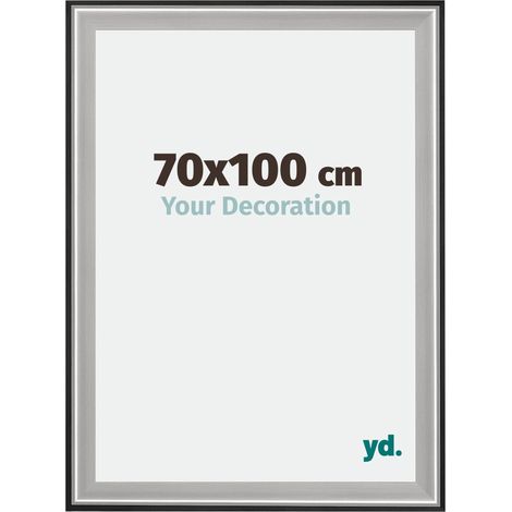 yd. - Cadre photo 70x100 - Noir Argent Poli - Bois - Birmingham (1/5)