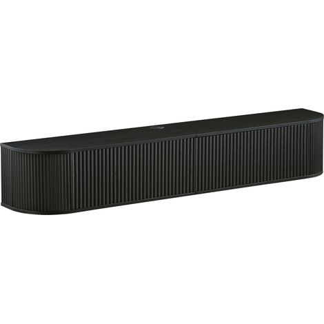 Mueble TV flotante de 180 cm, negro, con paso de cables y gran almacenaje (1/5)