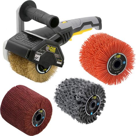 Rénovateur extérieur 1300W REX 120D avec 4 brosses (laiton, métal torsadé, nylon abrasif, fibre synthétique) FARTOOLS (1/5)