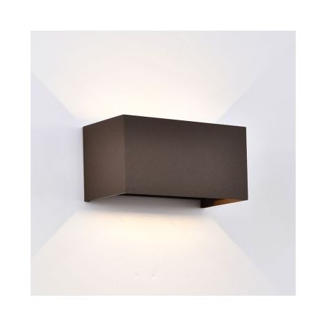 Mantra Aplique LED exterior rectangular DAVOS corten, 4x6W 24W 2700K dimmable 2200Lm, IP54 (1/3)