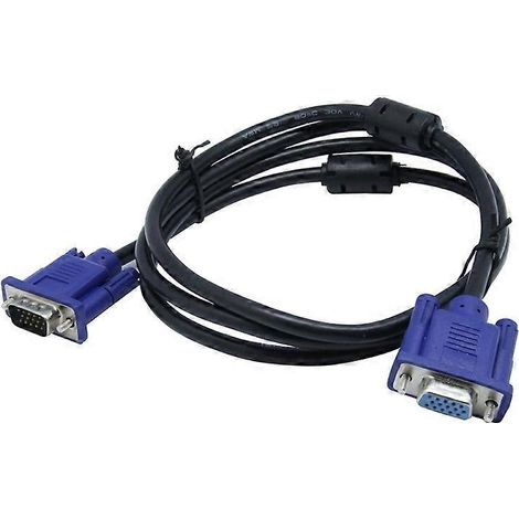 Ce câble VGA 15 broches mâle vers VGA 15 broches femelle de haute qualité de 3 mètres convient aux moniteurs LCD, aux projecteurs et autres appareils. (1/2)