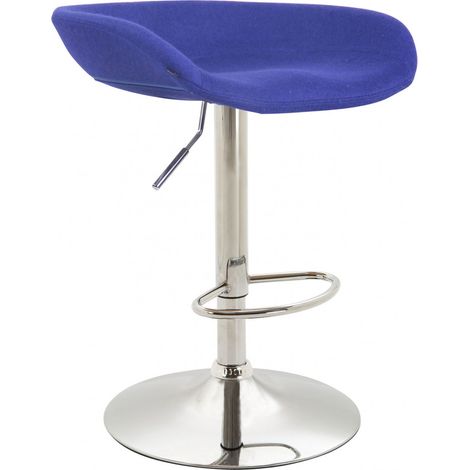 Barhocker Anaheim Filz chrom blau (1/5)