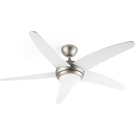 Bolero 2-in-1-Deckenventilator 134cm Leuchte 55W Fernbedienung weiß