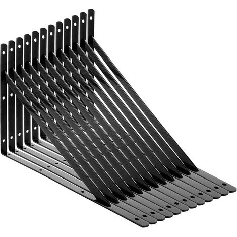 Shelf Brackets 400 x 250 mm Black Metal Shelf Brackets (1/5)