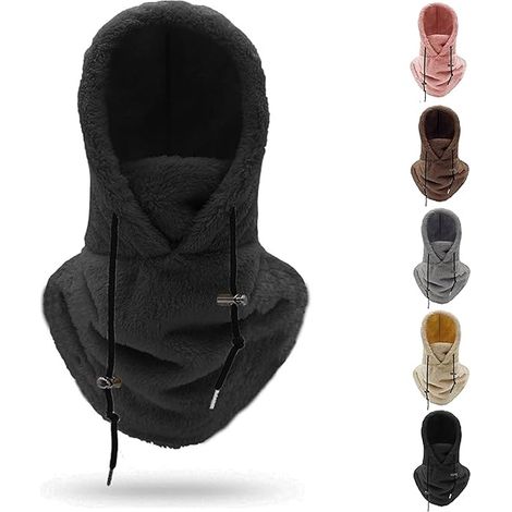 Masque de ski à capuche Sherpa, cagoule polaire coupe-vent pour l'hiver (1/5)