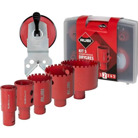 RUBI Kit de 5 trépans diamant - DRYGRES Premium 51937