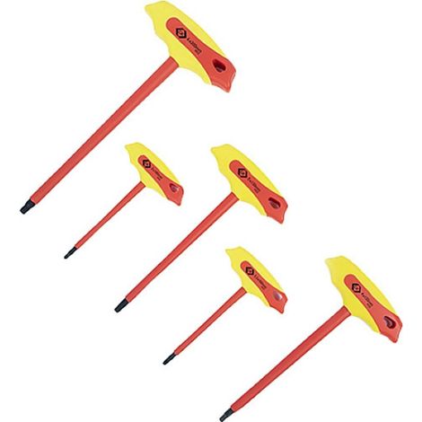 Llave aislada de lápiz de 6 kant con Handle T, 5 conjunto parcial  Set T4422