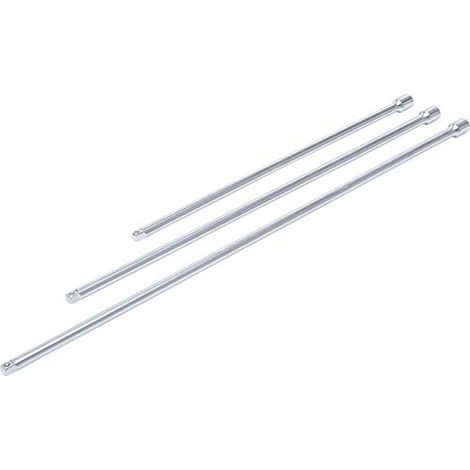 Kit d'extension 3 pièces 92235 – Chromé brillant – Longueurs 300/380/450 mm – Acier au carbone pour durabilité (1/6)