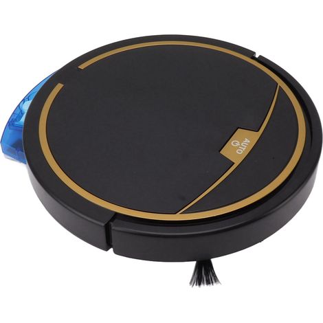 Aspirateur robot ultra-fin et entièrement automatique, intelligent, pour poussière, cheveux et peluches, noir avec réservoir d'eau, 32 x 35 cm (1/5)