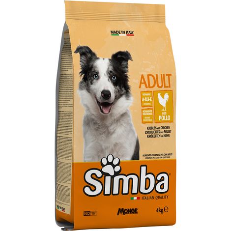 CROCCHETTE PER CANI 'SIMBA' pollo - kg 4 - MONGE