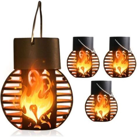 Solar Flame Lamp, Outdoor Solar Lantern, Outdoor Garden Solar Lantern, Solar Flame Light, Outdoor Lanterns (4PCS) (1/5)