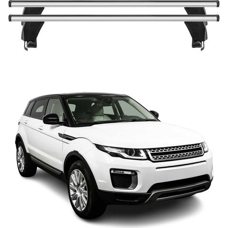 OMAC Dachträger Querträger Alu für Land Rover Range Rover Evoque I L538 2012-2018 – Abschließbar – T-Nut – City-Crash-getestet – Max. 50 kg Silber (1/5)