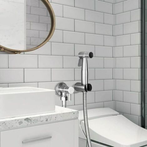 Pulvérisateur de toilettes pour bidet et de toilettes en acier inoxydable, Kit de pulvérisateur de bidet, pulvérisateur de robinetterie Pulvérisateur de WC ，T-Audace (1/4)