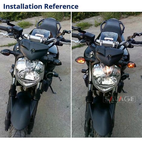 Luz intermitente aplicable para YAMAHA FZ16 FZ150i FZ 250 YBR 125 FZS150 WR250X WR250R YZF R15. Indicador direccional intermitente (transparente). (1/4)