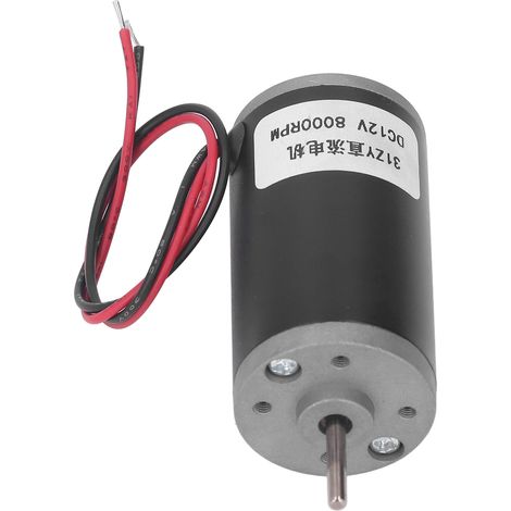 12-V-Permanentmagnet-Gleichstrommotor, Drehrichtung reversibel (im/gegen den Uhrzeigersinn), hohes Drehmoment, hohe Drehzahl (8000 U/min), kompakter elektrischer Motor (1/5)