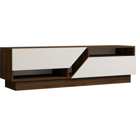 Porta TV in legno "Koza" - 160 x 40 x 45 cm - NoceBianco