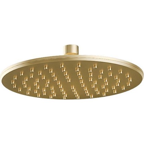 Soffione per doccia tondo in acciaio finitura oro diametro 20cm  KAM-ARTE ORO kamalu