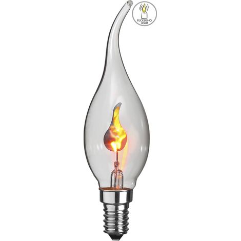 Dekoratives Leuchtmittel ,Flickering Flame', flackernd, E14, 3W, klar, warmweiß (1/5)