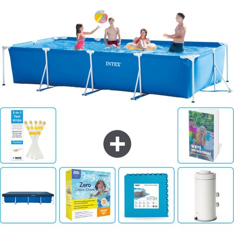 Rechteckiger Frame Pool - 450x220x84 cm - 7-teilig S102
