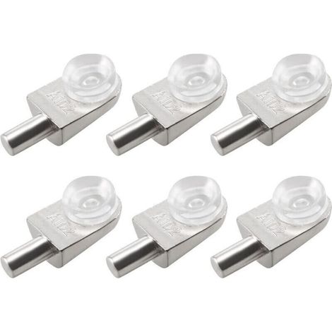 20pcs Taquets étagère mural support d'étagère en verre en alliage de zinc ventouse,de (1/4)