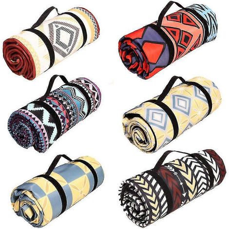 Tapis de pique-nique extérieur imperméable, pliable, pour le camping et la plage, 150 x 100 cm, format A7 (1/5)