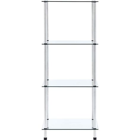 Maison Exclusive - Scaffale a 4 Livelli Trasparente 40x40x100cm in Vetro Temperato (1/5)