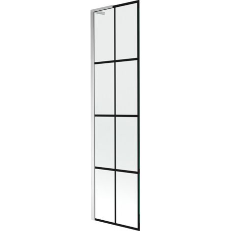 Paroi de baignoire Mexen Next L 1 volet 50 x 150 cm, motif noir, chrome - 895-050-000-03-77-01 (1/5)