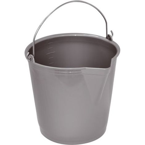 ALUMINIUM ET PLASTIQ - Seau à bec 13l gradué anse met.silver (1/3)