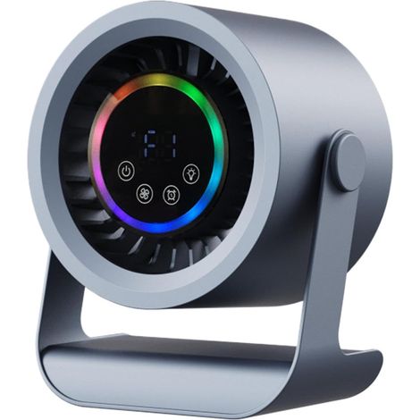 Ventilatore portatile a 3 velocità, ideale per ufficio, viaggi, campeggio, casa, camera da letto, camera studentesca, comodino, raffreddamento silenzioso, a batteria. (1/5)