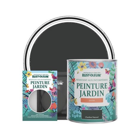 Rust-Oleum Peinture de jardin satinée - Charbon Naturel (1/3)