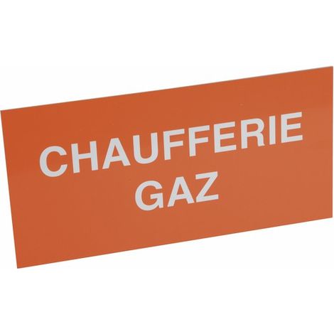 Étiquette rigide chaufferie gaz - DIFF
