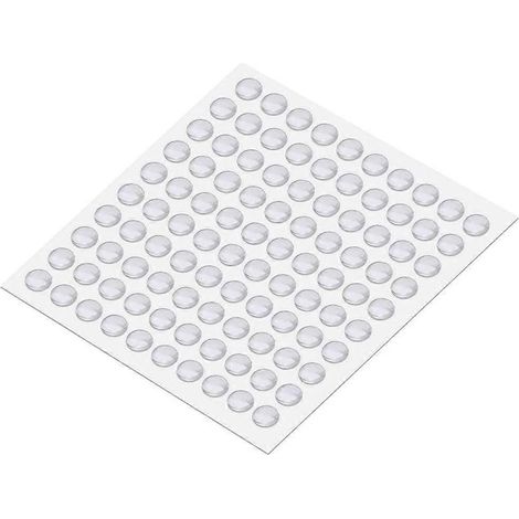Lot de 100 patins en caoutchouc transparent, protecteurs de meubles auto-adhésifs, patins en silicone transparents pour meubles, tables en verre, protection de portes (1/4)