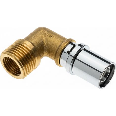Raccordo maschio diritto Ø26x3/4  in ottone nichelato per tubo gas pex-al-pex balpex mp gas bampi gmpgm2634
